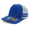Royal White Striped Trucker Caps